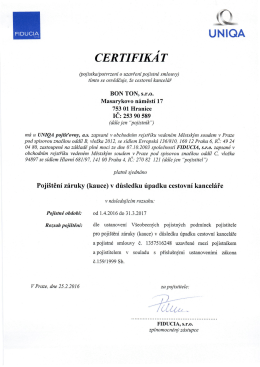 Poji&scaron;těn&iacute; proti &uacute;padku CK BON TON