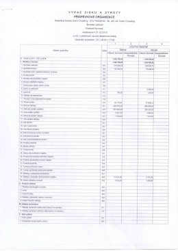Výkaz zisku a ztráty MŠ 122015
