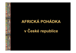 AFRICKÁ POHÁDKA v České republice
