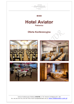 Oferta - PDF - Hotel Aviator