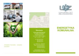 energetyka komunalna - Instytut Inżynierii Środowiska
