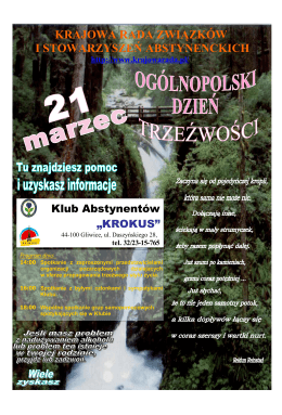 Pobierz plakat... - Klub Abstynent&oacute;w "Krokus"