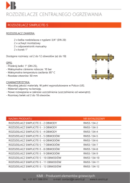 Rozdzielacz SIMPLICITE-5