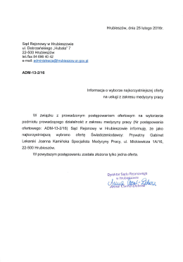 Wybór oferty