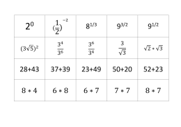 1 2) 28+43 37+39 23+49 50+20 52+23 8 &lowast; 4 6 &lowast; 8 6 &lowast; 7