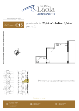 powierzchnia: 26,69 m2 + balkon 8,66 m2