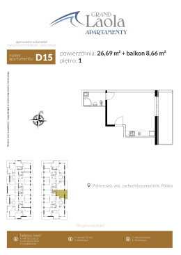 powierzchnia: 26,69 m2 + balkon 8,66 m2