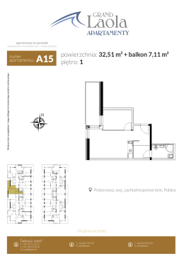 powierzchnia: 32,51 m2 + balkon 7,11 m2