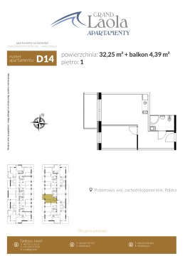 powierzchnia: 32,25 m2 + balkon 4,39 m2