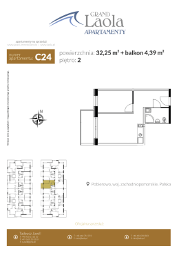 powierzchnia: 32,25 m2 + balkon 4,39 m2