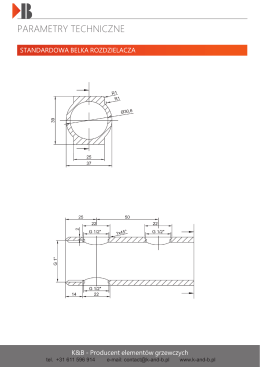 Parametry techniczne - belka rozdzielacza