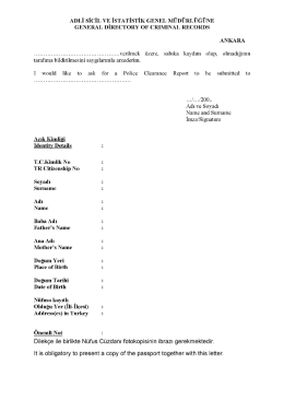GENERAL DtRECTORY OF CRIMINAL RECORDS