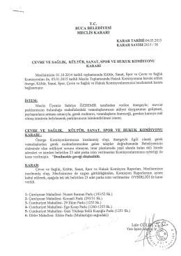 Cevre Saglik Komisyon Karari 04/03/2015