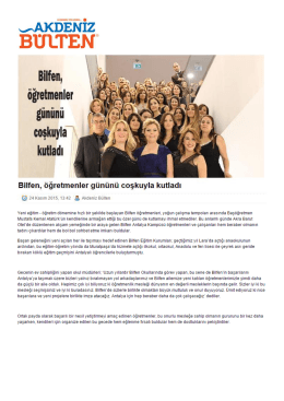 t...&mdash;AKDENI B&Uuml;LTEN - &Ouml;zel Bilfen Eğitim Kurumları