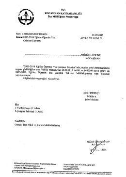 anı- T.c. - KOCASİNAN İL&Ccedil;E MİLLİ EĞİTİM M&Uuml;D&Uuml;RL&Uuml;Ğ&Uuml; VERİ