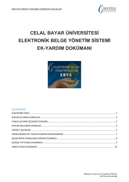 celal bayar üniversitesi elektronik belge yönetim