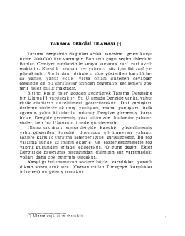 TARAMA DERGİSİ ULAMAsı [r]