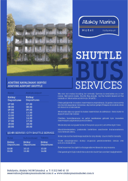 to schulde of the shuttle bus