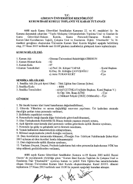 2015 Yili Nisan Ayi Kurum idari Kurul Toplantı Tutanagi