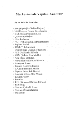 BOI (Biyolojik Oksijen İhtiyacı) _