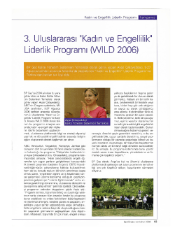 3. Uluslararası "Kadın ve Engellilik"