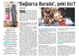 Dağlarca Burada - Yapı Kredi Kültür Sanat Yayıncılık