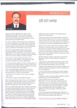 s&uuml;t d&uuml;nyası dergisi mayıs-haziran 2015