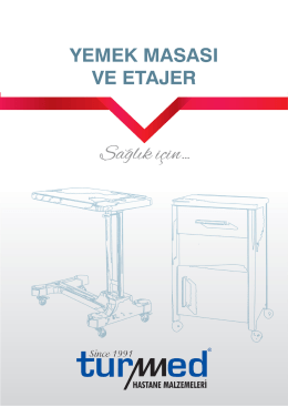 yemek masası - etajer - Turmed hastane malzemeleri
