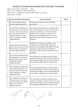 2015-03 Bursa İli Aydınlatma Komisyon Karar Tutanakları