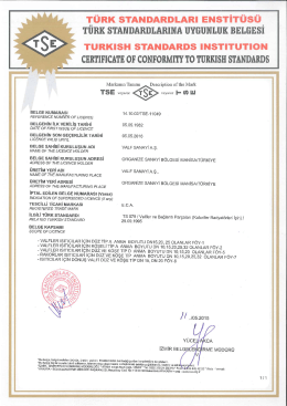 TÜRK STANDARDLARI ENSTİTÜSÜ_ TÜRK sTAIlIDARDLARıIIIA