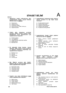 SİYASET BİLİMİ - vize