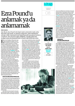 Ezra Pound`u - Yapı Kredi Kültür Sanat Yayıncılık