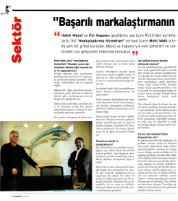 "Başarılı markalaştırmanın