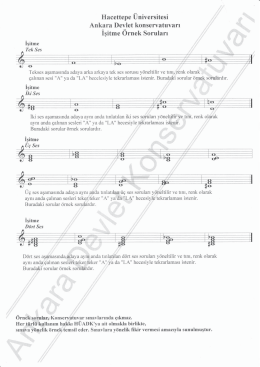 Giriş Sınavı İşitme &Ouml;rnek Soruları