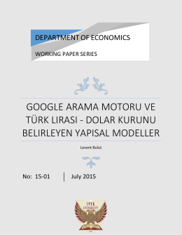 Google Arama Motoru ve Türk Lirası - ekonomi bölümü