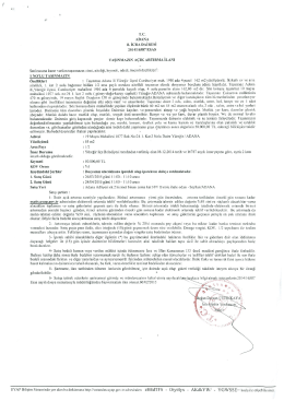 rc. ADANA s. iCRA DAİRESİ 2014716531 ESAS