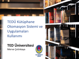 link is external - TED Üniversitesi
