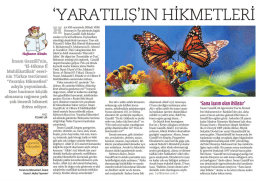 Zaman Cuma Eki`nde Yaratılış Hikmetleri haftanın