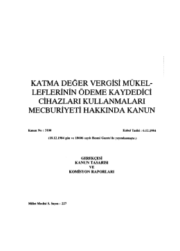 KATMA DEGER vERGISİ MÜKEL LEFLERİNİN ÖDEME KAYDEDİCİ