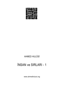 İNSAN ve SIRLARI - 1