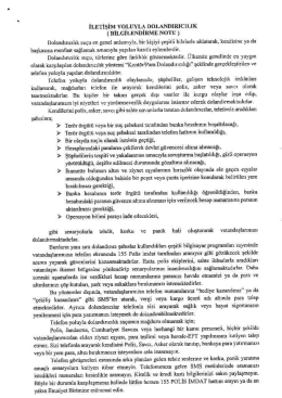 İletişim Yoluyla Dolandırıcılık