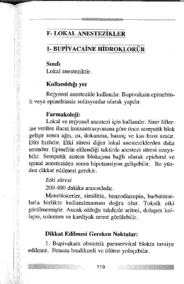 F- Lokal Anestezikler