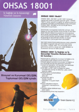 OHSAS 18001 - Gelişim Yönetim Sistemleri
