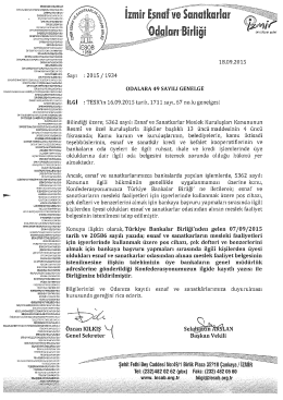 2015/49 - Pos cihazı ve çek almak için