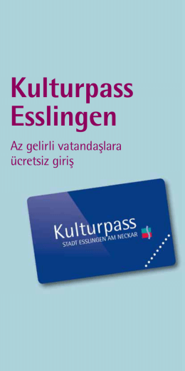 Flyer - Kulturpass Esslingen