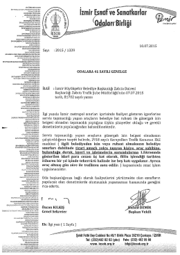 2015/41 - servis taşımacılığı yapan araçlar hk