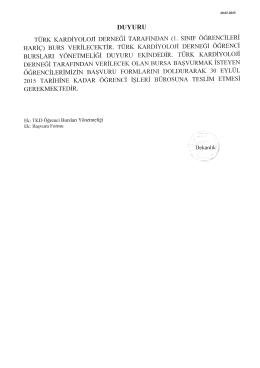 Türk Kardiyoloji Bursu Yönetmeliği