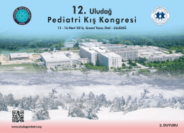 12. Uludağ Pediatri Kış Kongresi - 8. Uludağ Pediatri Kış Kongresi