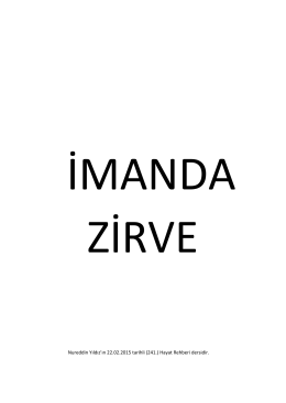 İMANDA ZİRVE - Sosyaldoku.org