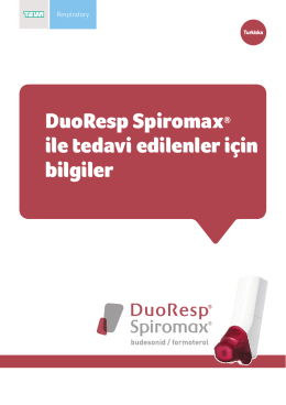 DuoResp Spiromax® ile tedavi edilenler için bilgiler
